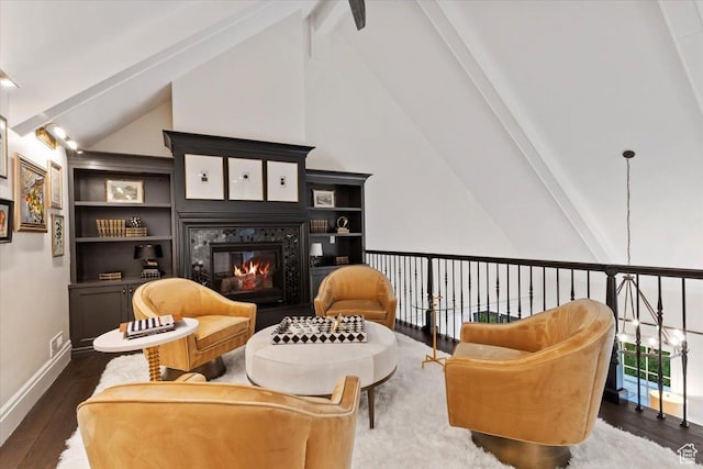 4731 S Marabow Cir, Holladay, UT 84117 - living area with wood finished floors, a premium fireplace, and baseboards