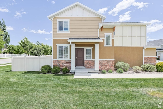 5564 W Baldrine Ct, Herriman, UT 84096 - view of front facade with stone siding and stucco siding