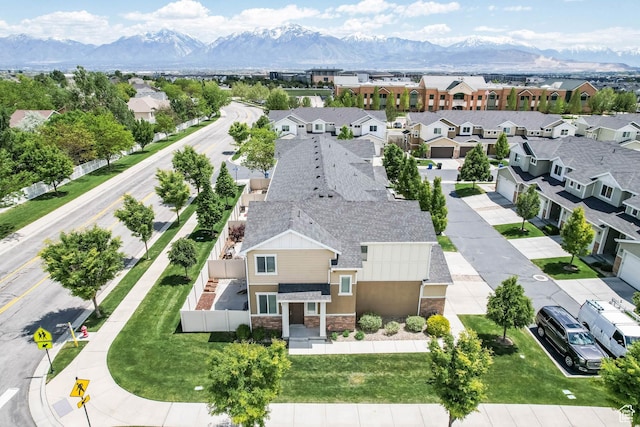 5564 W Baldrine Ct, Herriman, UT 84096 - aerial view of residential area with a mountain backdrop