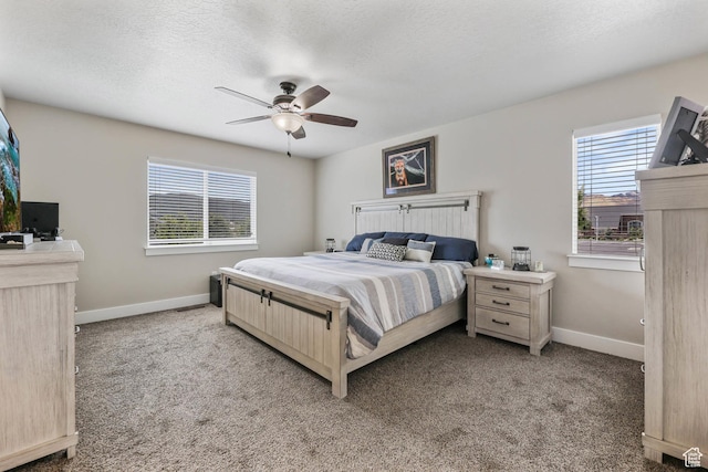 5564 W Baldrine Ct, Herriman, UT 84096 - bedroom with baseboards, carpet flooring, and a ceiling fan