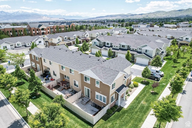 5564 W Baldrine Ct, Herriman, UT 84096 - aerial view of residential area featuring a mountain backdrop