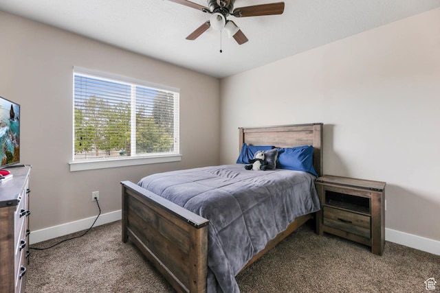 5564 W Baldrine Ct, Herriman, UT 84096 - carpeted bedroom with baseboards and a ceiling fan