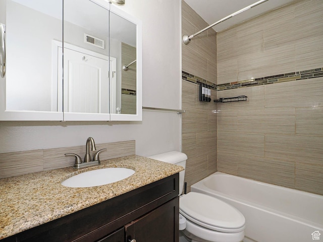 7208 S Station Creek Ln Unit 4B, Cottonwood Heights, UT 84047 - bathroom with toilet, vanity, and bathtub / shower combination