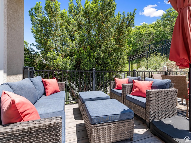 1152 E Gavin Cir, Draper, UT 84020 - wooden deck featuring an outdoor living space