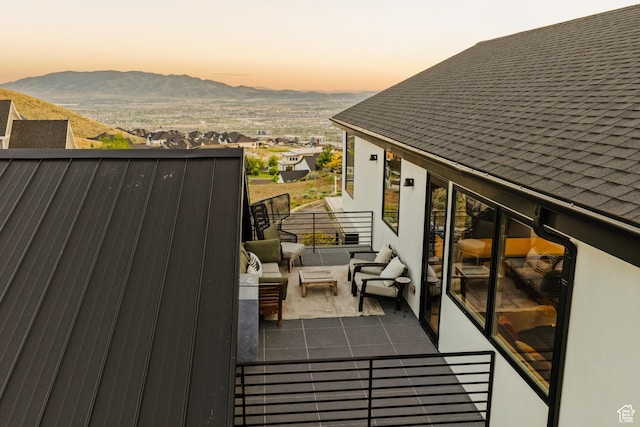 1620 W Brevia Ct Unit 25, Lehi, UT 84043 - balcony at dusk featuring a mountain view