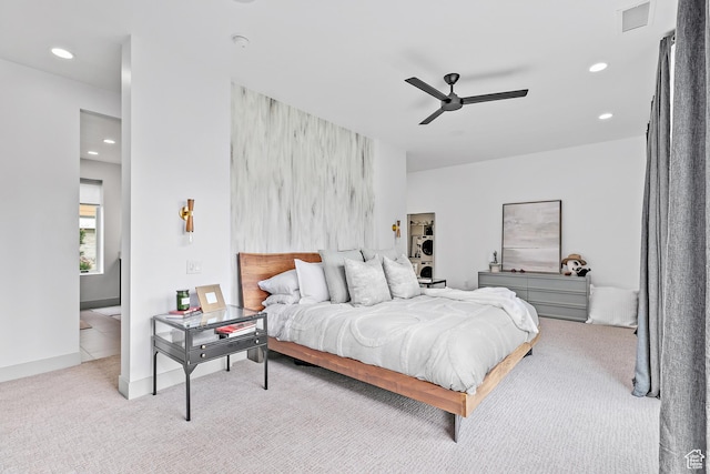 1620 W Brevia Ct Unit 25, Lehi, UT 84043 - carpeted bedroom featuring recessed lighting and ceiling fan