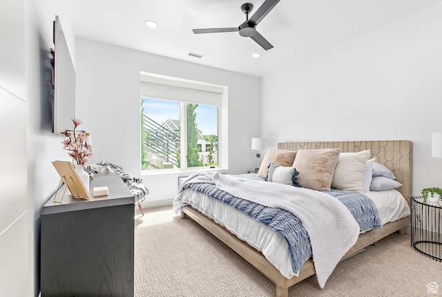 1620 W Brevia Ct Unit 25, Lehi, UT 84043 - bedroom with a ceiling fan and recessed lighting