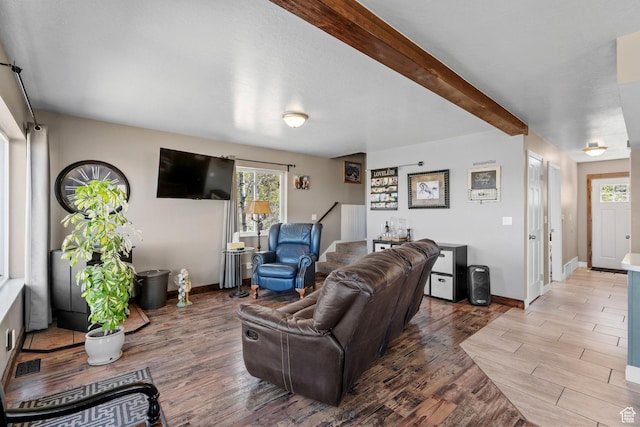 10246 E Lake Pines Dr Unit 1020, Heber City, UT 84032 - living area featuring wood finished floors, healthy amount of natural light, and baseboards