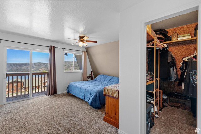 10246 E Lake Pines Dr Unit 1020, Heber City, UT 84032 - carpeted bedroom featuring access to exterior, a spacious closet, baseboards, a closet, and ceiling fan