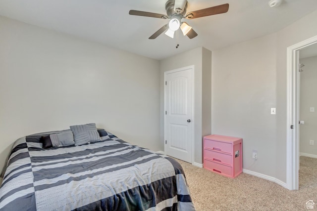 3864 E Cascade Rd, Eagle Mountain, UT 84005 - carpeted bedroom with baseboards and a ceiling fan