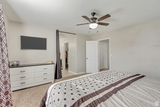 3864 E Cascade Rd, Eagle Mountain, UT 84005 - bedroom featuring light carpet and a ceiling fan