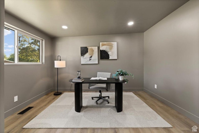 2559 E Evening Star Dr, Holladay, UT 84124 - office with wood finished floors, baseboards, and recessed lighting
