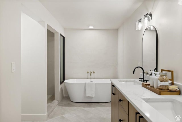 2559 E Evening Star Dr, Holladay, UT 84124 - full bath with a freestanding bath and double vanity
