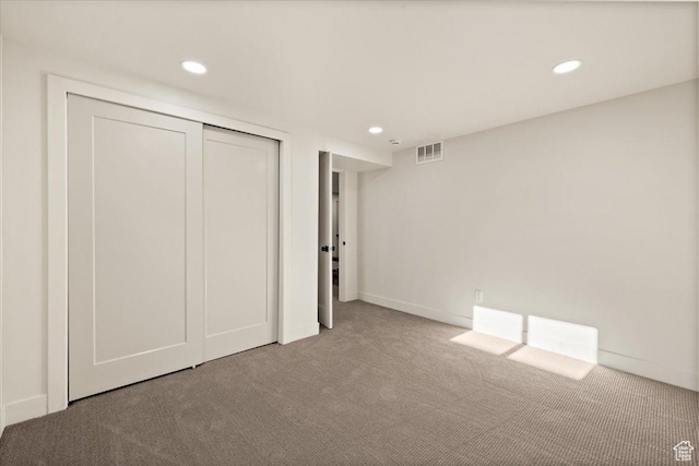 2559 E Evening Star Dr, Holladay, UT 84124 - unfurnished bedroom with carpet flooring, recessed lighting, baseboards, and a closet