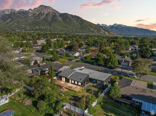 2559 E Evening Star Dr, Holladay, UT 84124 - aerial view at dusk of a mountain view and a residential view