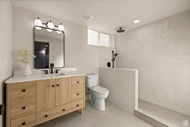 2559 E Evening Star Dr, Holladay, UT 84124 - full bath with vanity, walk in shower, toilet, and tile patterned flooring