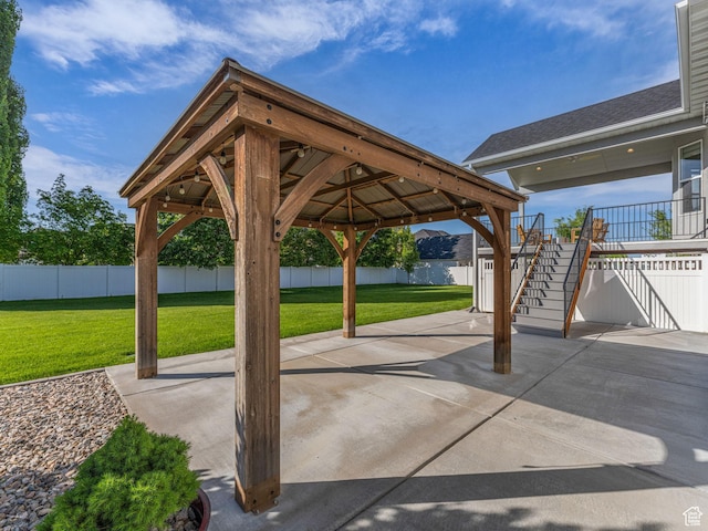 1949 W Shadow Way, Kaysville, UT 84037 - view of patio featuring stairs and a gazebo