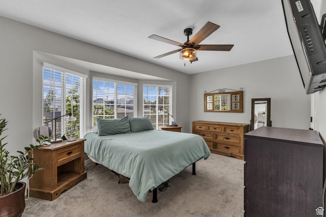 6169 Longmore Dr, Salt Lake City, UT 84118 - bedroom featuring light carpet and a ceiling fan
