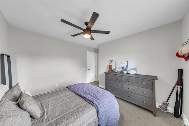 441 E Crape Myrtle Cir, Draper, UT 84020 - bedroom featuring light carpet, baseboards, and a ceiling fan