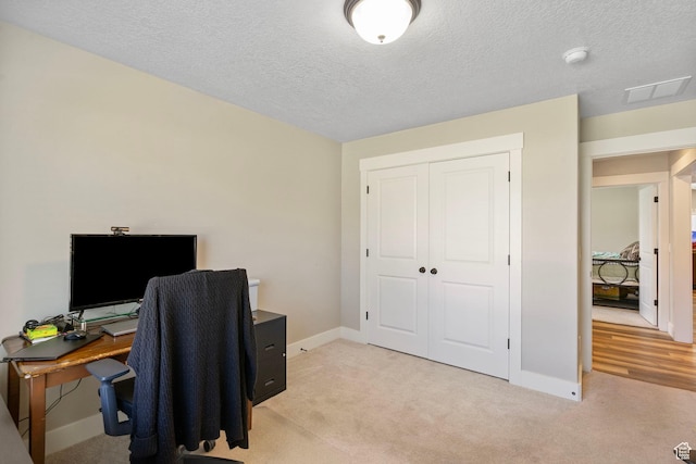 641 E Green Springs Way Unit 324, South Weber, UT 84405 - home office featuring baseboards, light colored carpet, and a textured ceiling