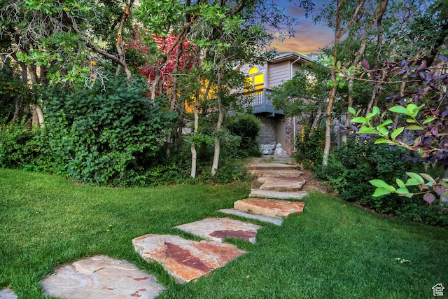 3286 N Piute Dr, Provo, UT 84604 - view of green lawn with a balcony