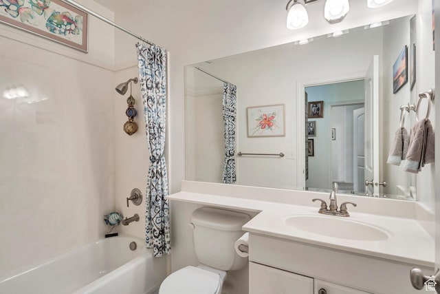 3286 N Piute Dr, Provo, UT 84604 - full bath with vanity, shower / bathtub combination with curtain, and toilet