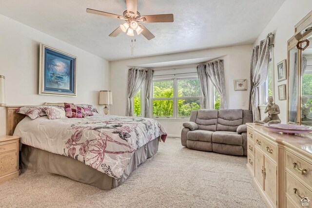 3286 N Piute Dr, Provo, UT 84604 - bedroom featuring multiple windows, carpet, and ceiling fan