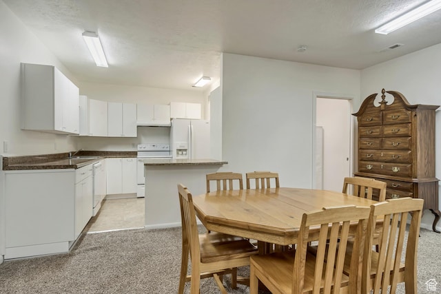 3286 N Piute Dr, Provo, UT 84604 - dining space with light carpet and a textured ceiling