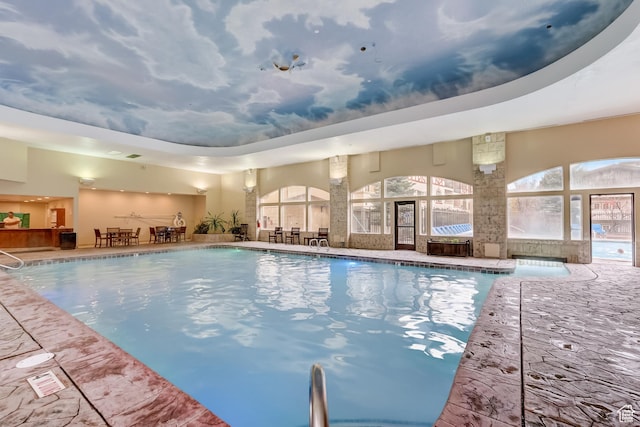 840 Bigler Ln Unit 2021, Midway, UT 84049 - indoor community pool featuring outdoor dining area