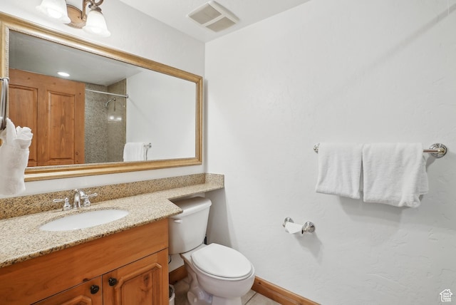 840 Bigler Ln Unit 2021, Midway, UT 84049 - bathroom with vanity, toilet, a shower, and baseboards