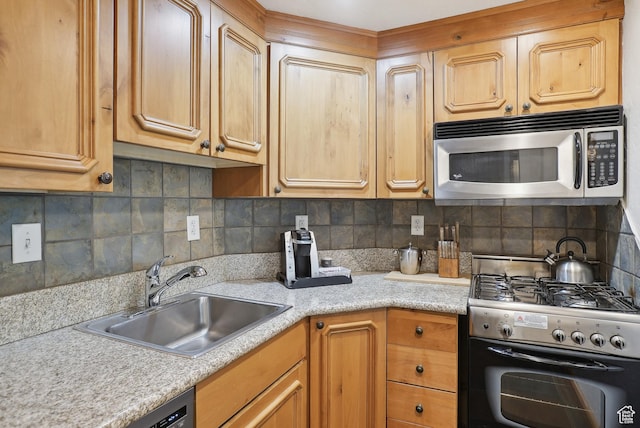 840 Bigler Ln Unit 2021, Midway, UT 84049 - kitchen featuring stainless steel appliances, a sink, light countertops, and decorative backsplash