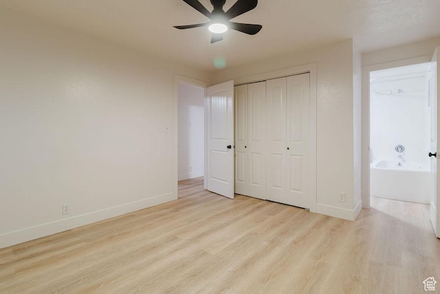 171 E 200 N, Orem, UT 84057 - unfurnished bedroom with wood finished floors, baseboards, a closet, and ceiling fan