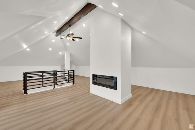 532 E 600 S, Salt Lake City, UT 84102 - additional living space featuring recessed lighting, wood finished floors, baseboards, and ceiling fan