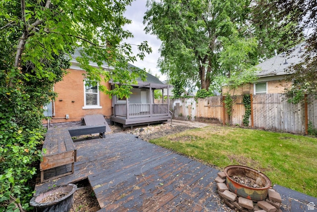 532 E 600 S, Salt Lake City, UT 84102 - view of yard with a fire pit and a deck