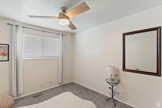 1162 S 885 E, Ogden, UT 84404 - carpeted bedroom featuring baseboards, ceiling fan, and a textured ceiling
