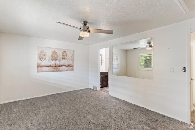 1162 S 885 E, Ogden, UT 84404 - carpeted empty room featuring ceiling fan, a textured ceiling, and baseboards