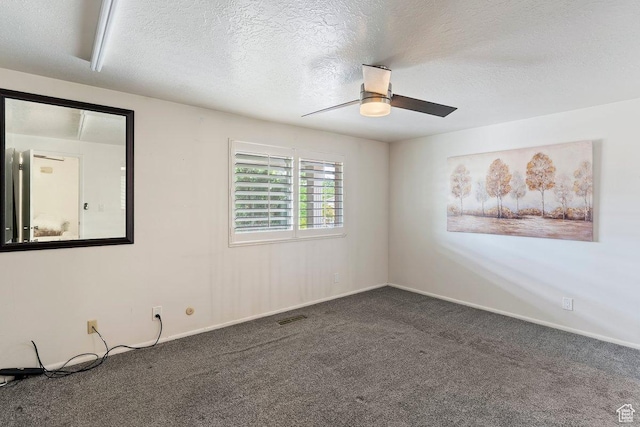 1162 S 885 E, Ogden, UT 84404 - empty room featuring carpet, a ceiling fan, a textured ceiling, and baseboards