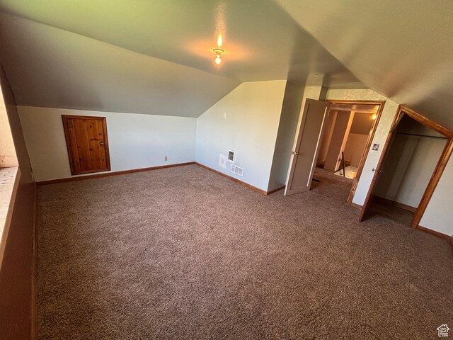 149 Thomas Fork Ln, Geneva, ID 83238 - bonus room featuring lofted ceiling, baseboards, and carpet