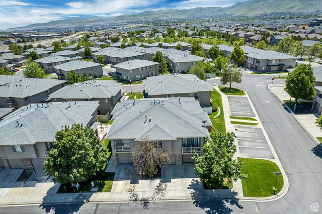 4917 W Stormy Meadow Dr, Riverton, UT 84096 - aerial perspective of suburban area featuring a mountain backdrop