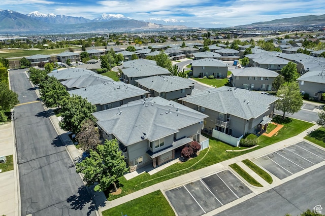 4917 W Stormy Meadow Dr, Riverton, UT 84096 - aerial view of residential area with a mountain backdrop