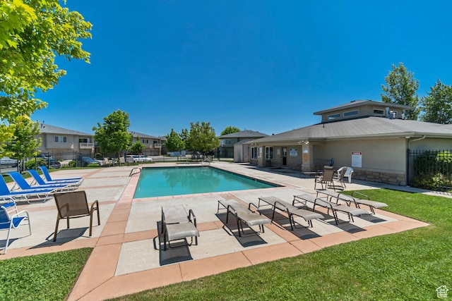 4917 W Stormy Meadow Dr, Riverton, UT 84096 - community pool with a patio