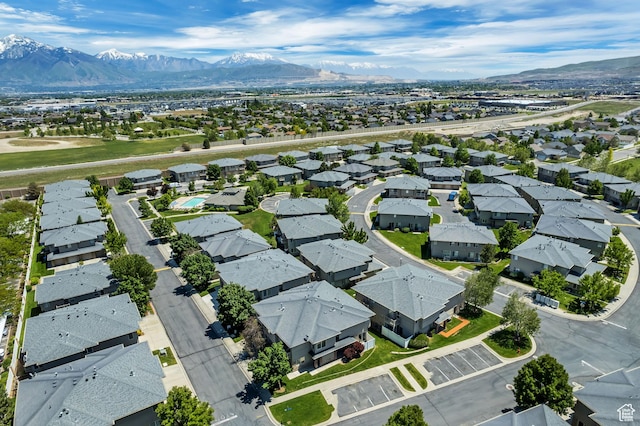 4917 W Stormy Meadow Dr, Riverton, UT 84096 - aerial view of residential area featuring mountains