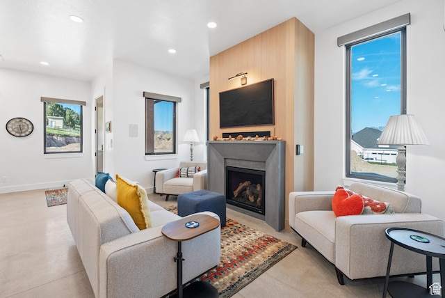 2508 E 70 S Unit 4, Heber City, UT 84032 - living room with a fireplace, recessed lighting, and baseboards