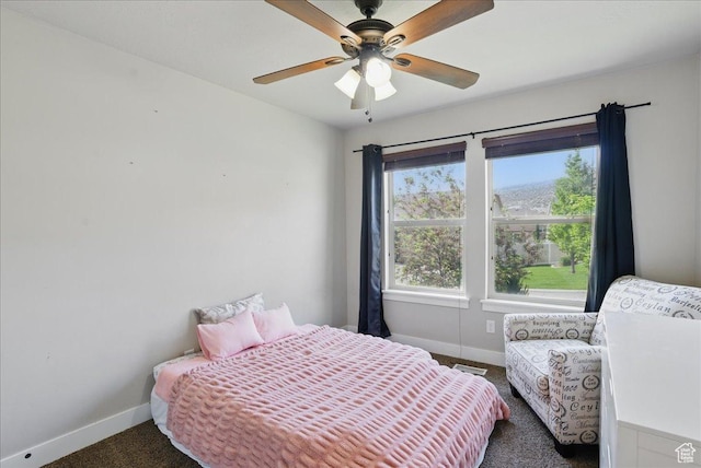 1467 S Lake View Ter, Saratoga Springs, UT 84045 - carpeted bedroom featuring baseboards and ceiling fan