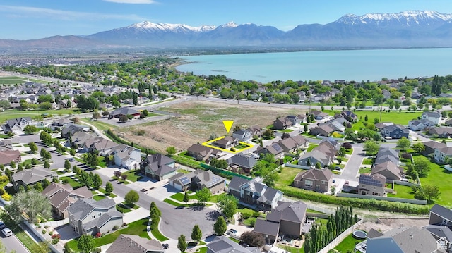 1467 S Lake View Ter, Saratoga Springs, UT 84045 - aerial perspective of suburban area with a water and mountain view