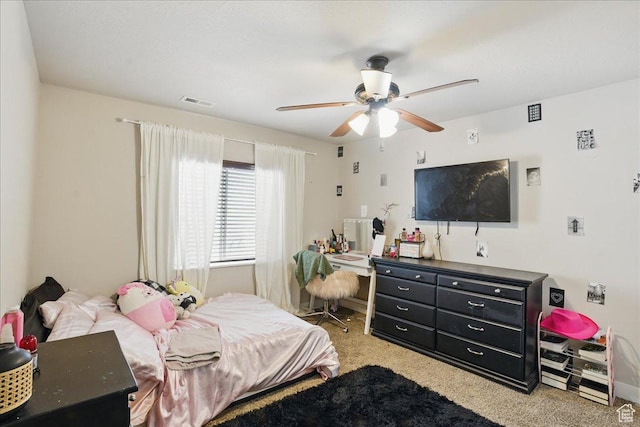 1467 S Lake View Ter, Saratoga Springs, UT 84045 - bedroom featuring light carpet and ceiling fan
