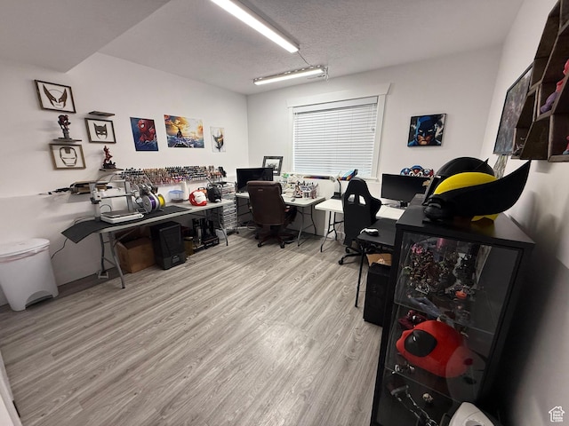 268 N 1400 W, Midway, UT 84049 - office area with wood finished floors and a textured ceiling