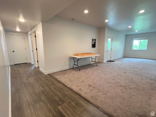 12137 N Montrose Dr, Highland, UT 84003 - spare room with baseboards, recessed lighting, and wood finished floors
