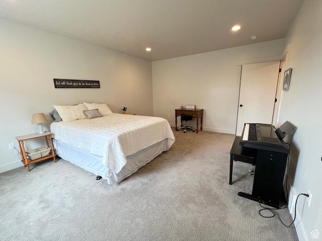 12137 N Montrose Dr, Highland, UT 84003 - bedroom featuring carpet floors, recessed lighting, and baseboards
