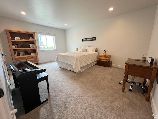 12137 N Montrose Dr, Highland, UT 84003 - bedroom featuring carpet, baseboards, and recessed lighting